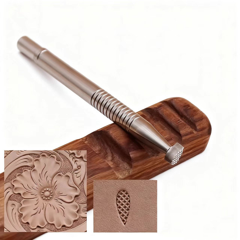 Leatherwork Kit - アラベスク背景スタンプセット S1.5x4/M2.2x6/L3x8mm - レザークラフト用304ステンレス鋼ツール | DIYレザーエンボス加工キット