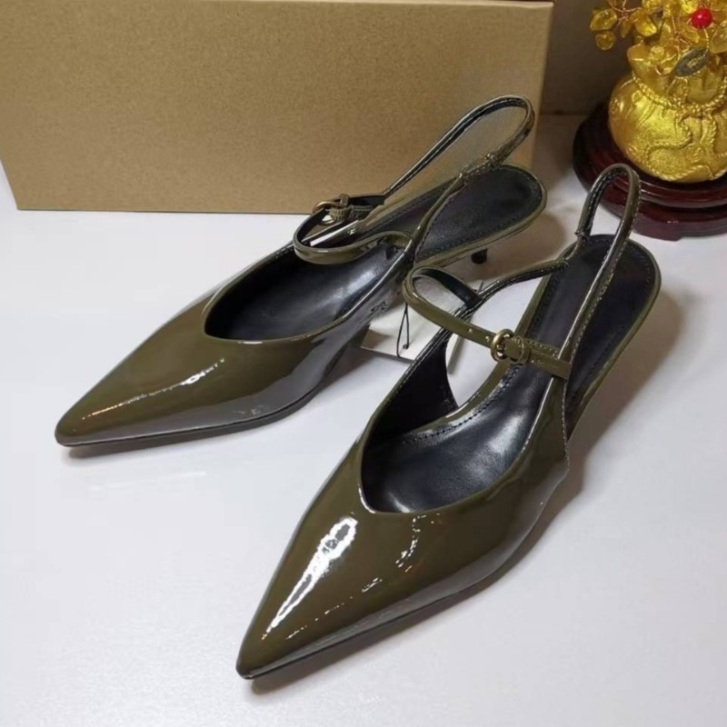 Leatherwork Designs - パテントレザー エレガント オフィスワーク レディース パンプス ポインテッドトゥ