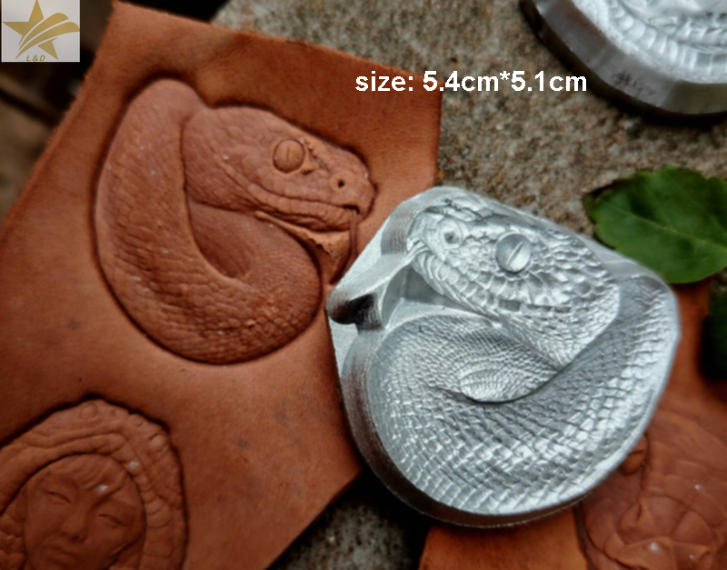 Leatherwork Flowers - 蛇模様の手彫りユニークレザーカービングエンボス加工型DIYスタンプパンチ刻印印刷ツール（革工芸用）