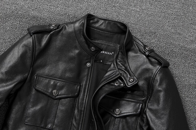 本革マンジャケットスリムソフト牛革ジャケットストリートウェア - Leather Work Jacket のレビューと価格