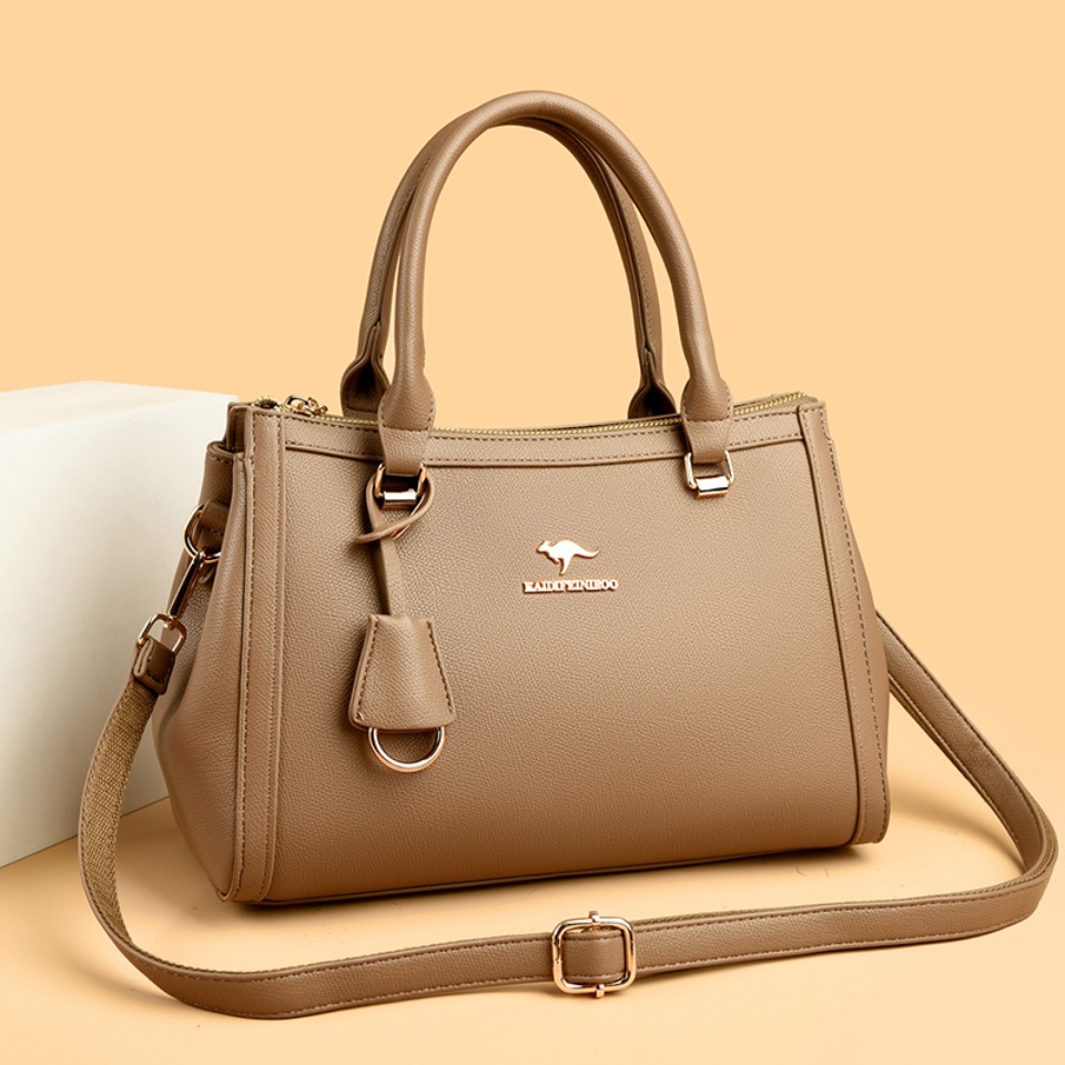 カンガルーブランド ソフトPUレザー ショルダー クロスボデ - Leather Work Handbags のレビューと価格