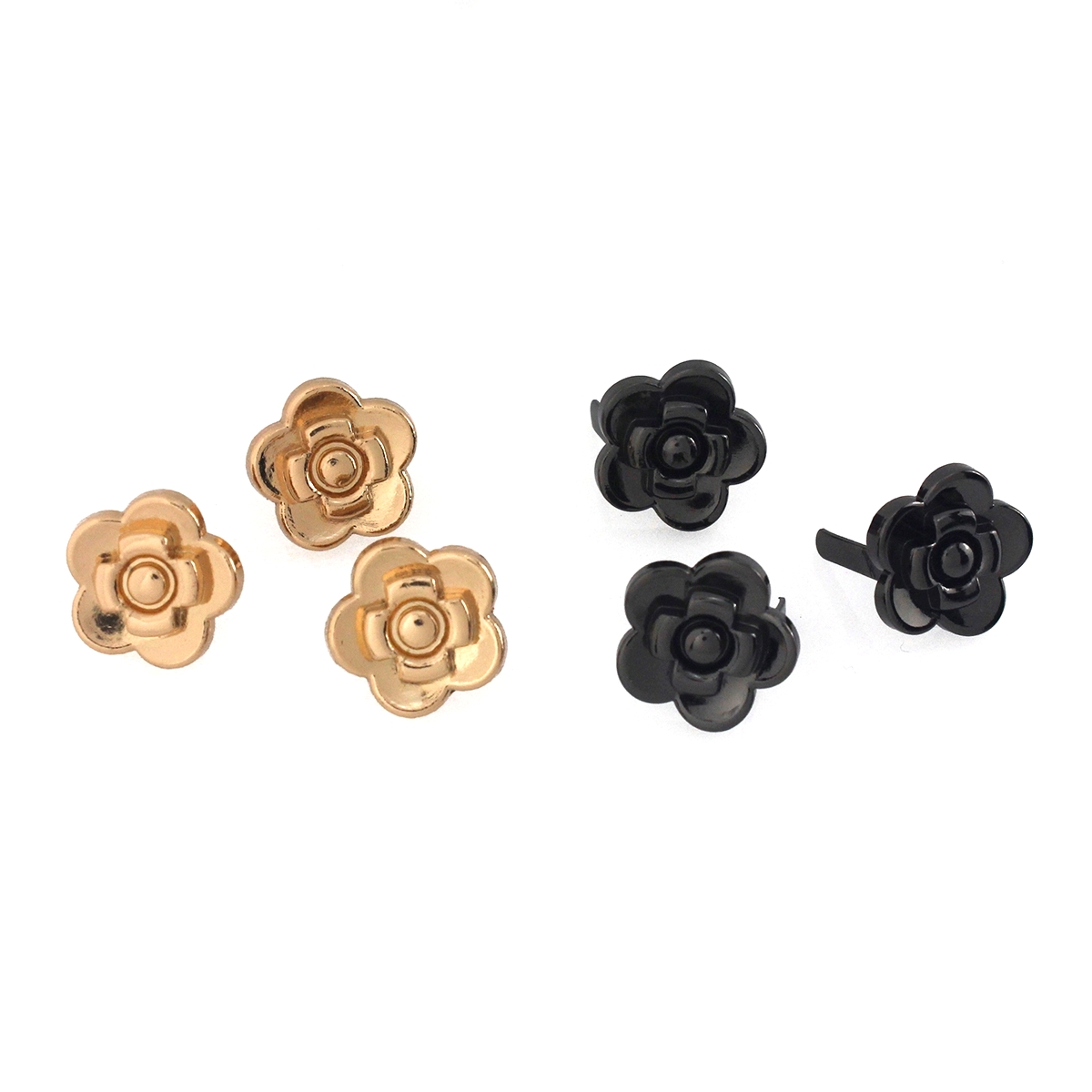 バラの形をしたメタルバックル2個,革の手作りバックル,ベルト - Leatherwork Flowers のレビューと価格