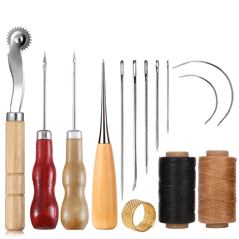 初心者向けレザークラフトソーイングキット、ワックス糸、木製ハ - Leatherwork Kit のレビューと価格
