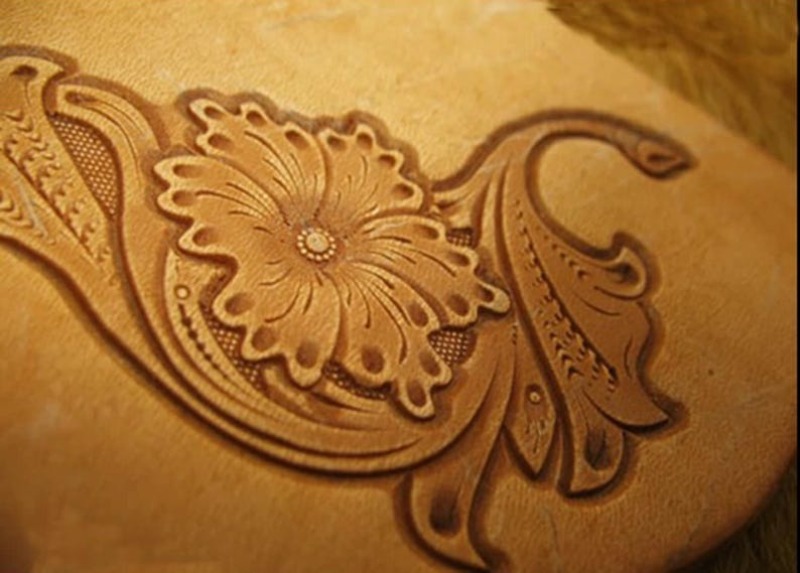 革彫刻エンボススタンプ型、花柄、革細工ツールクラフトプレスス - Leatherwork Flowers のレビューと価格