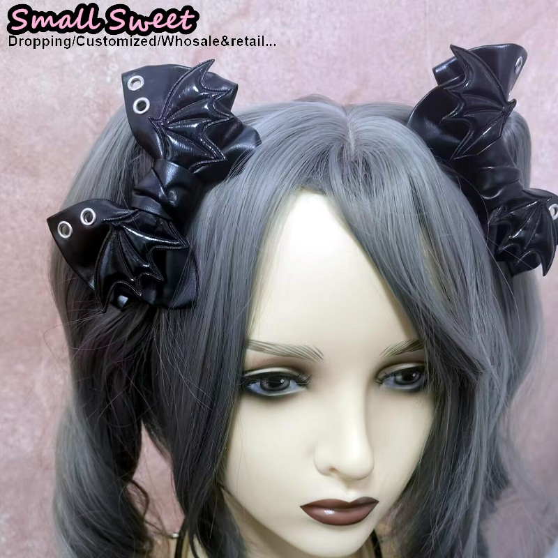 悪魔の羽ヘアクリップ女性サブカルチャースチームパンクゴシック - Leatherwork Clamp のレビューと価格