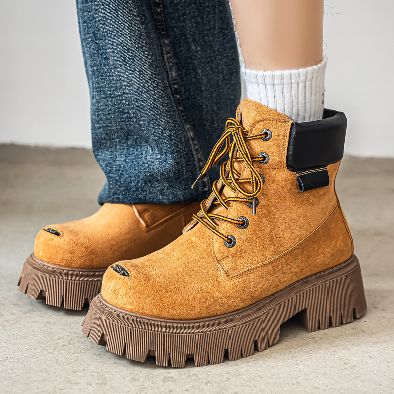 クラシックハイトップブーツアウトドアレザーメンズカジュアルア - Leatherwork Designs のレビューと価格