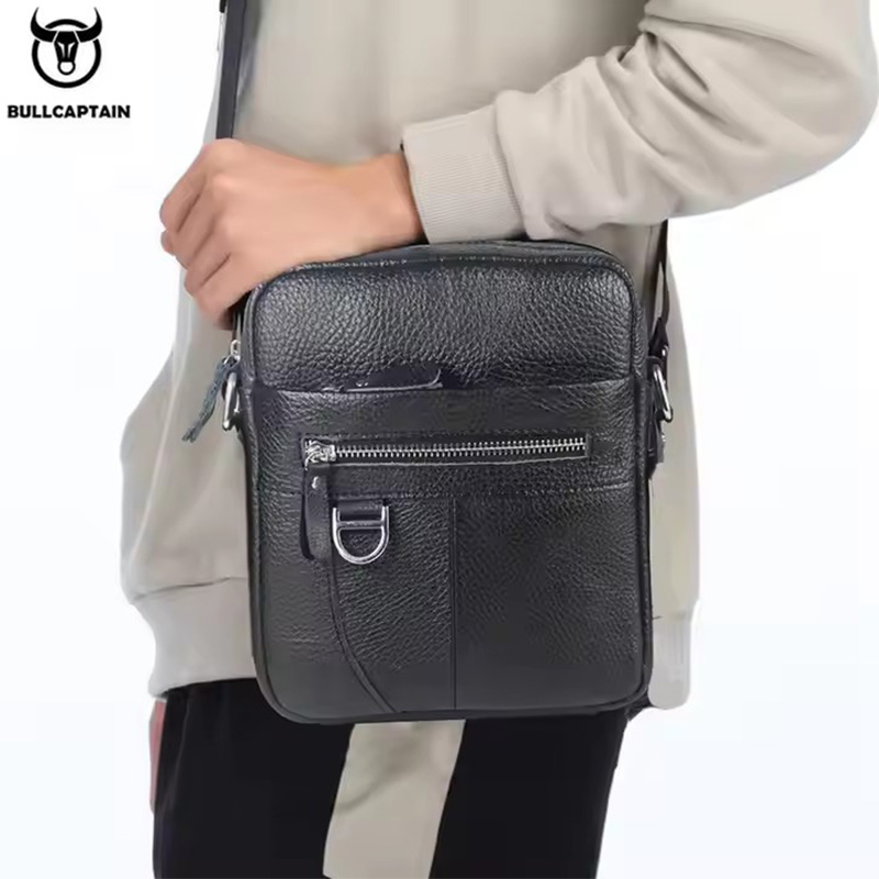 BULLCAPTAIN メンズレザーメッセンジャーバッグレト - Leather Work Handbags のレビューと価格