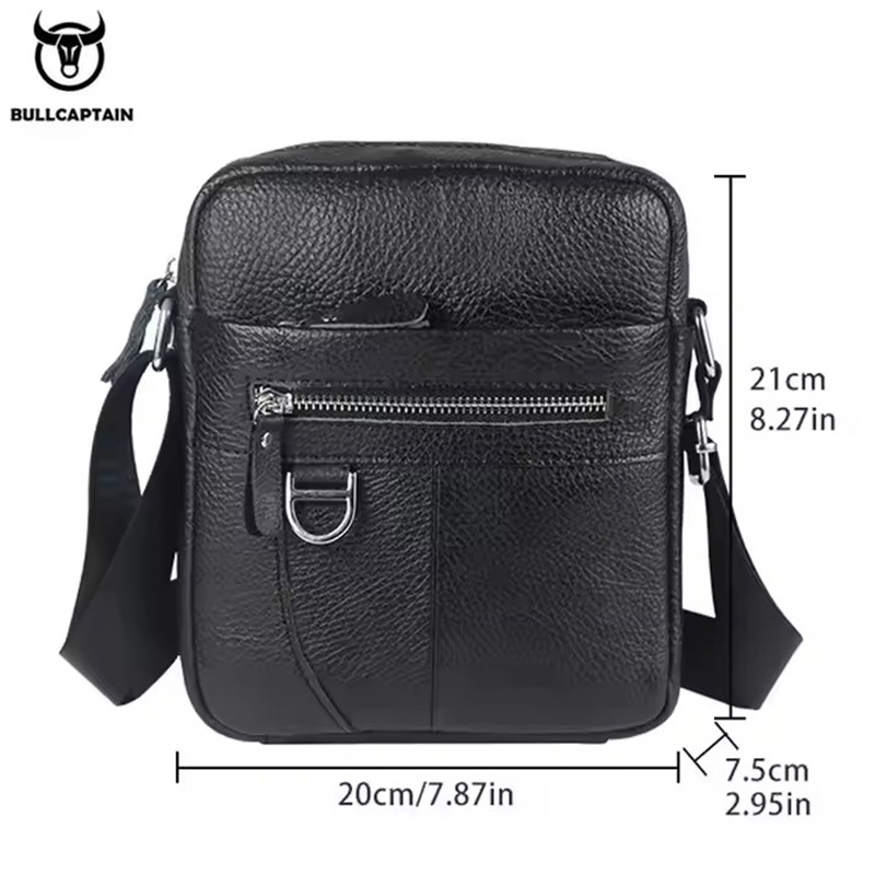 BULLCAPTAIN メンズレザーメッセンジャーバッグレト - Leather Work Handbags のレビューと価格