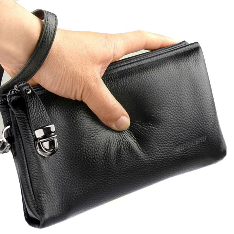 2025 ハンドバッグ男性本物の牛革韓国ロッククラッチ男性本 - Leatherwork Clamp のレビューと価格