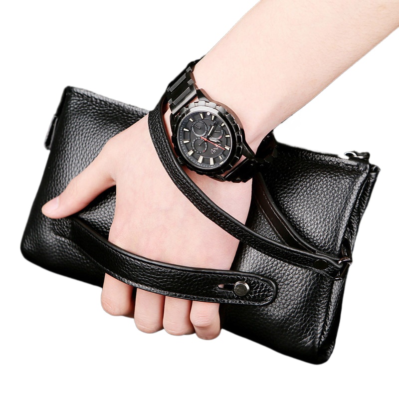 2025 ハンドバッグ男性本物の牛革韓国ロッククラッチ男性本 - Leatherwork Clamp のレビューと価格