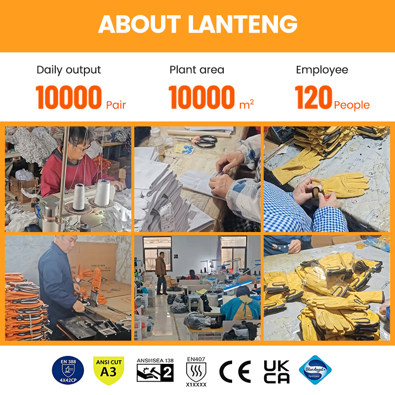 カスタムロゴ入り高品質冬用革製溶接作業用手袋、冬の作業用大型 - Leatherwork Logo のレビューと価格