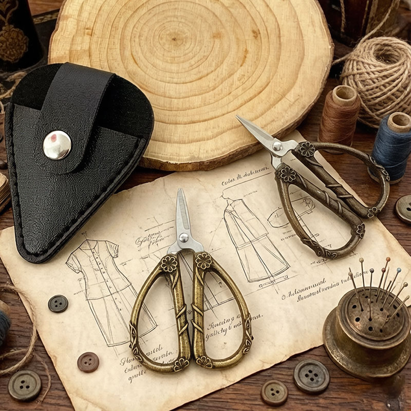 ミニヴィンテージはさみ ステンレス製 DIY縫製アクセサリー - Leather Work In Art のレビューと価格
