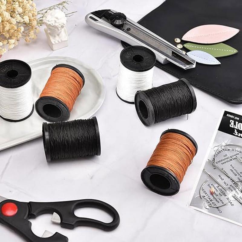 革ステッチキット,レザーソーイングツール,ミシン糸,針,ソフ - Leatherwork Awl のレビューと価格