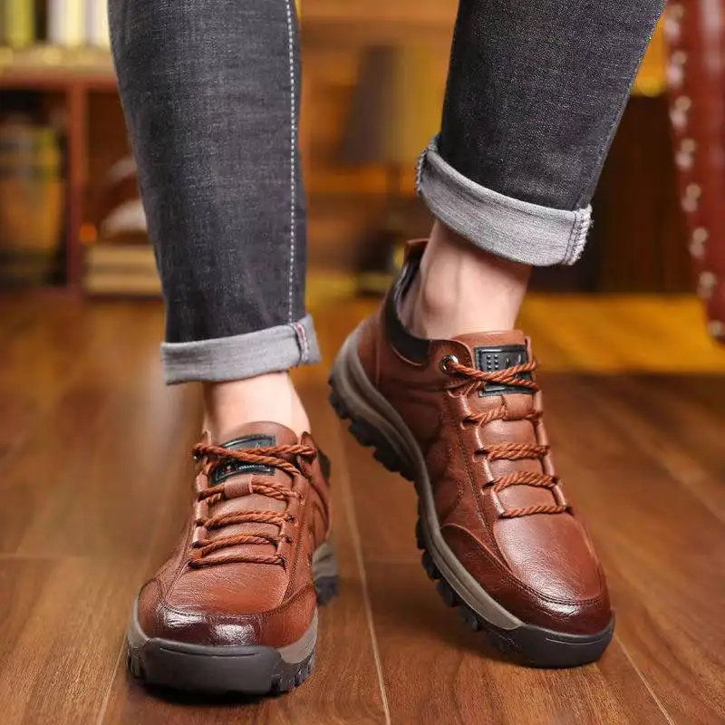 快適なストリート系トレンドランニングファッションメンズシュー - Leatherwork Clamp のレビューと価格