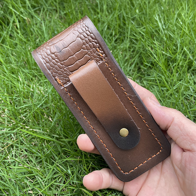 エンボス牛革スカバードポケットナイフカバー、レザーシーツケー - Leatherwork Awl のレビューと価格