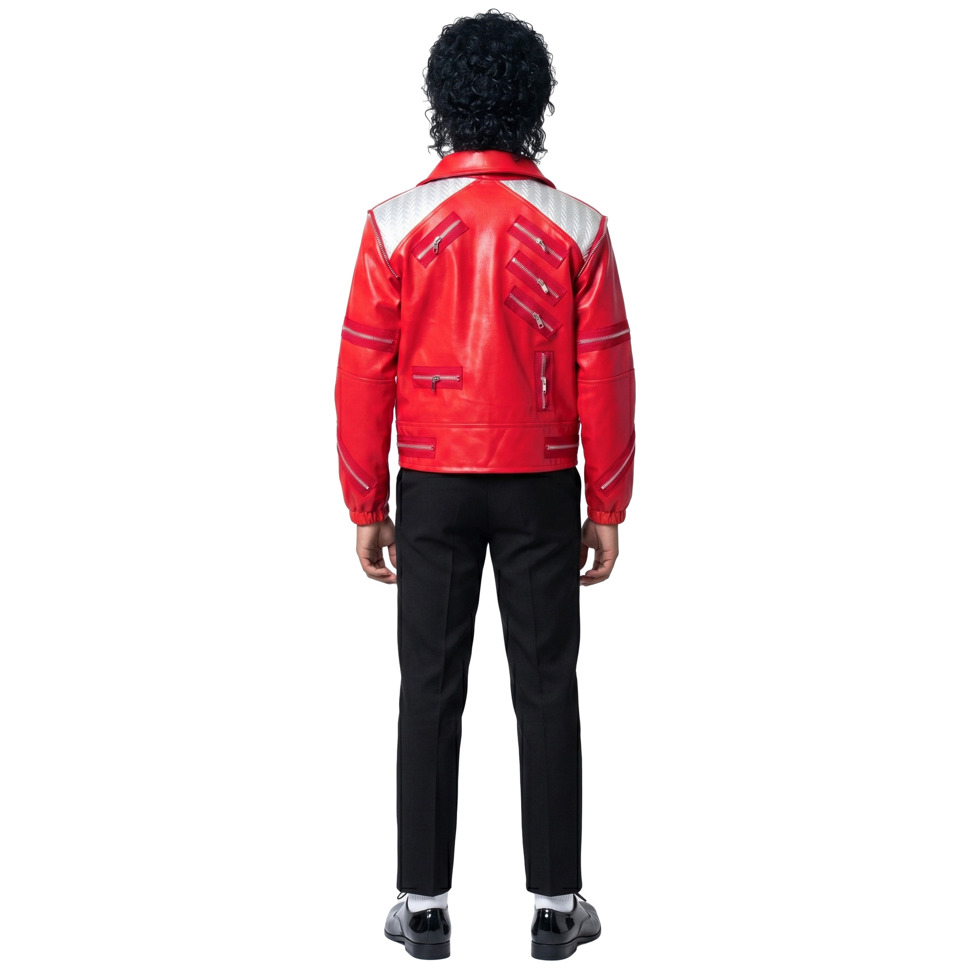 80年代レトロポップスターコスチュームマイケル・ジャクソン風 - Leather Work Jacket のレビューと価格