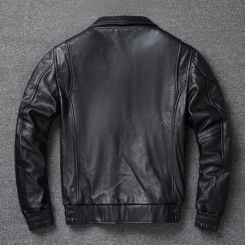 クラシックな男性用牛革コート,本革ジャケット,サイズプラス, - Leather Work Jacket のレビューと価格