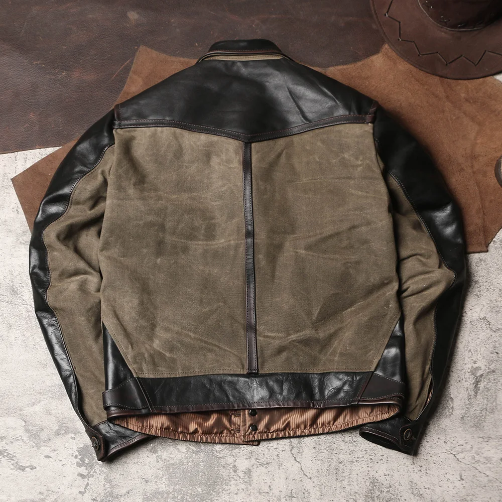 CCショップ-春の本革ジャケット,ヴィンテージの作業服,薄い - Leather Work Jacket のレビューと価格