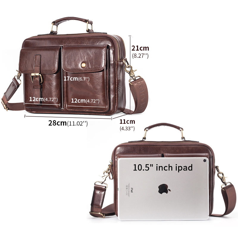 ブランドの新しい牛革メッセンジャーバッグ男性本革ハンドバッグ - Leather Work Handbags のレビューと価格