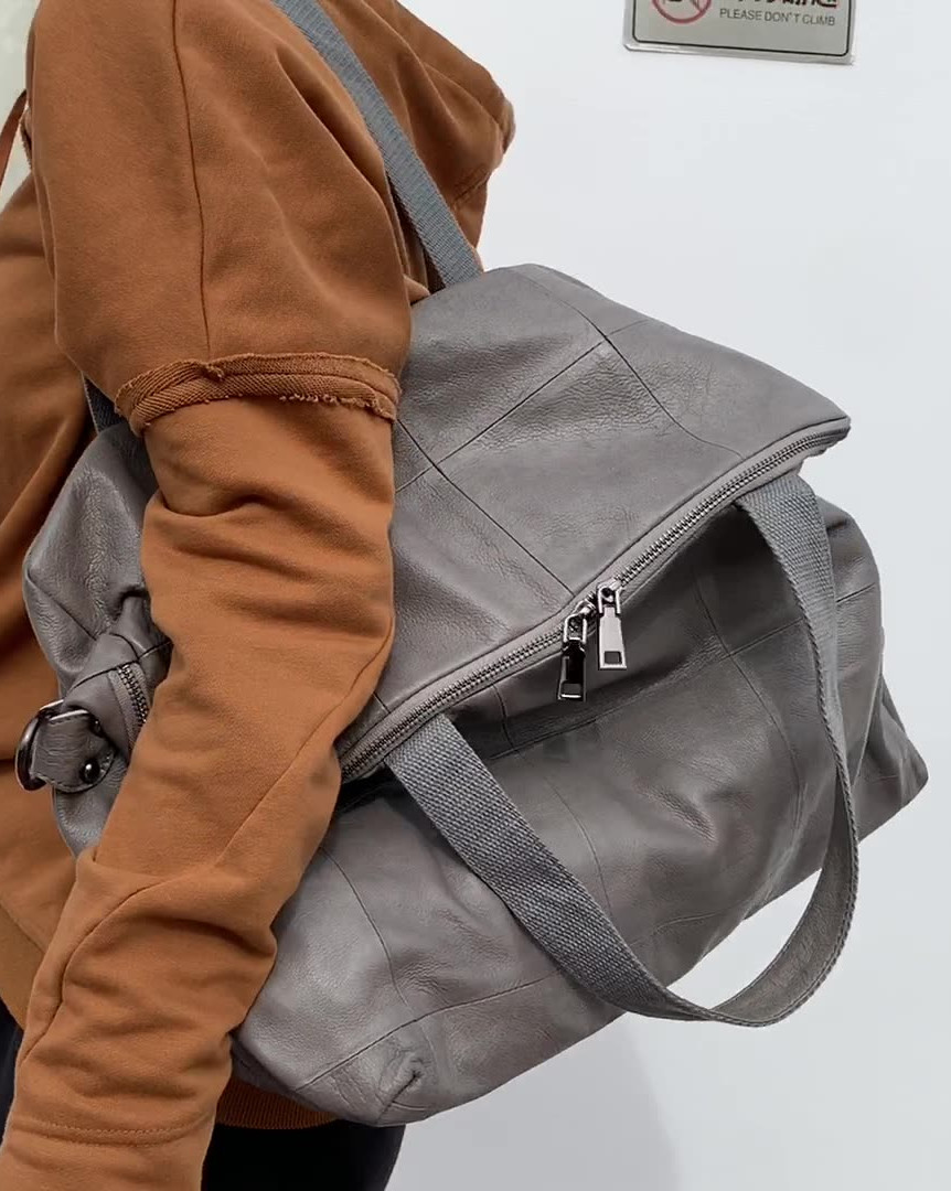 大容量トートバッグ女性用本革クロスボディバッグソフトカジュア - Leather Work Handbags のレビューと価格