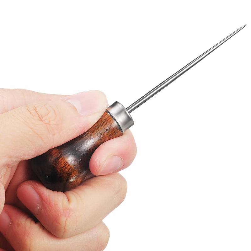 耐久性のある革の木製ハンドル,ハンドツール,ステッチ,ソーイ - Leatherwork Awl のレビューと価格