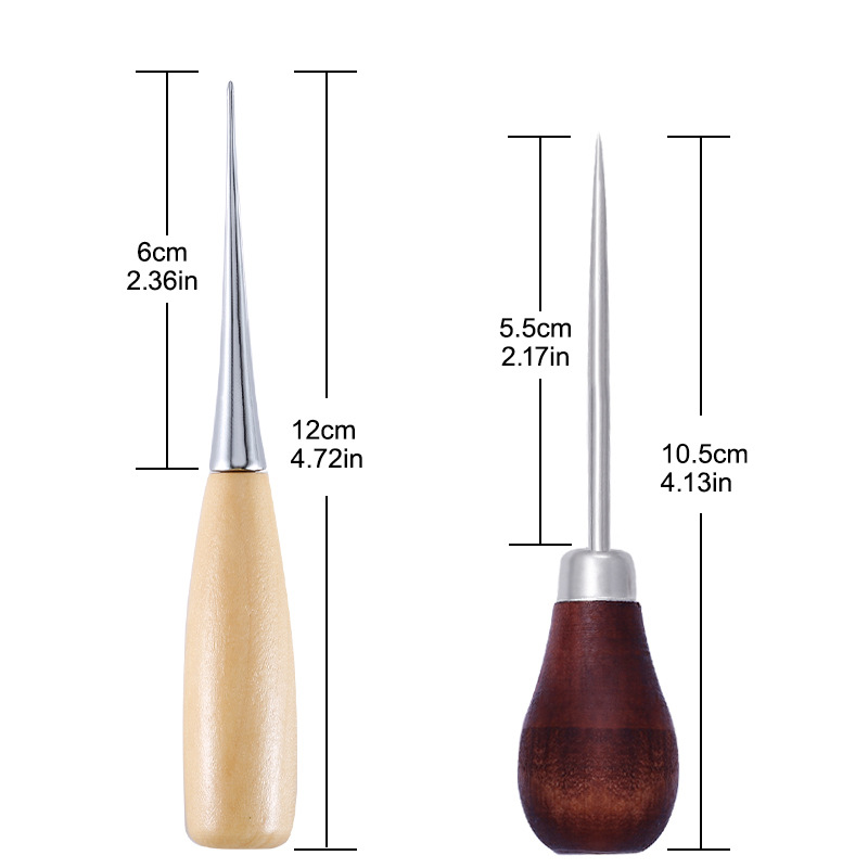 耐久性のある革の木製ハンドル,ハンドツール,ステッチ,ソーイ - Leatherwork Awl のレビューと価格
