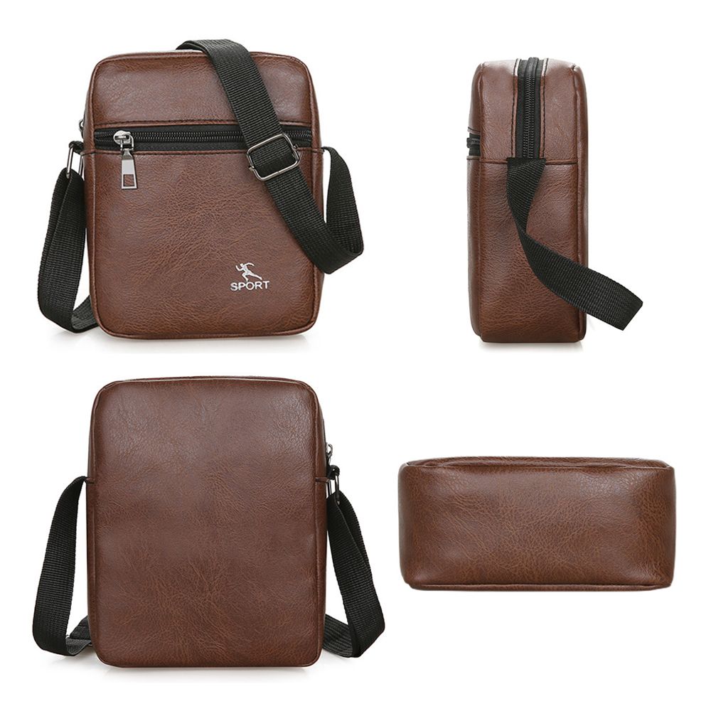 PU レザークロスボディメッセンジャーバッグ男性用オフィスワ - Leather Work Handbags のレビューと価格