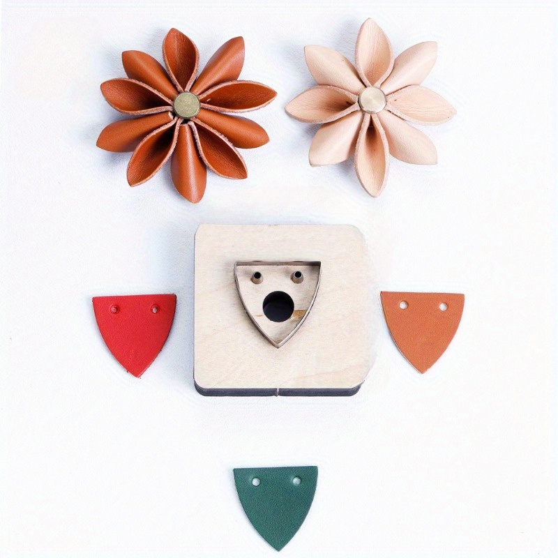 革裁断型抜き 花びら型 木製型抜き DIY革工芸ツール 3D - Leatherwork Flowers のレビューと価格