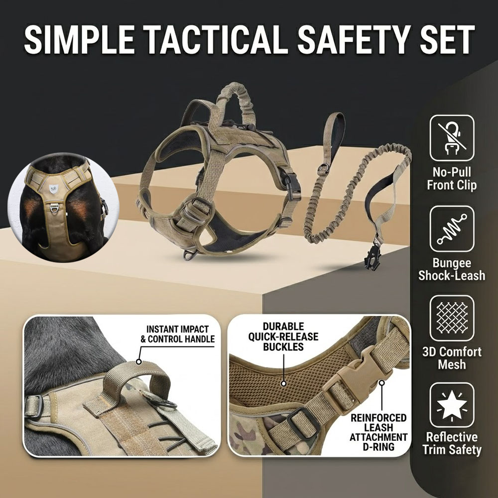 戦術犬用ハーネス、ノープル調整可能な軍用作業犬用ベスト、小型 - Leather Work Vest For Men のレビューと価格